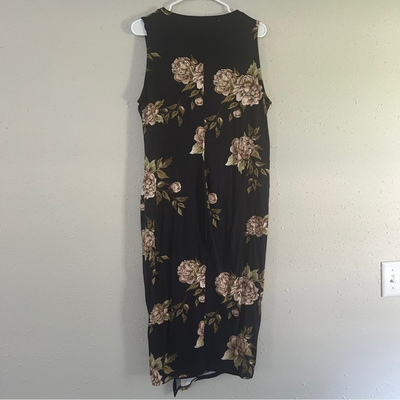 Nine Britton Abigail Brushed Knit Midi Dress Navy Blue Floral Formal Twist XXL - Picture 6 of 8